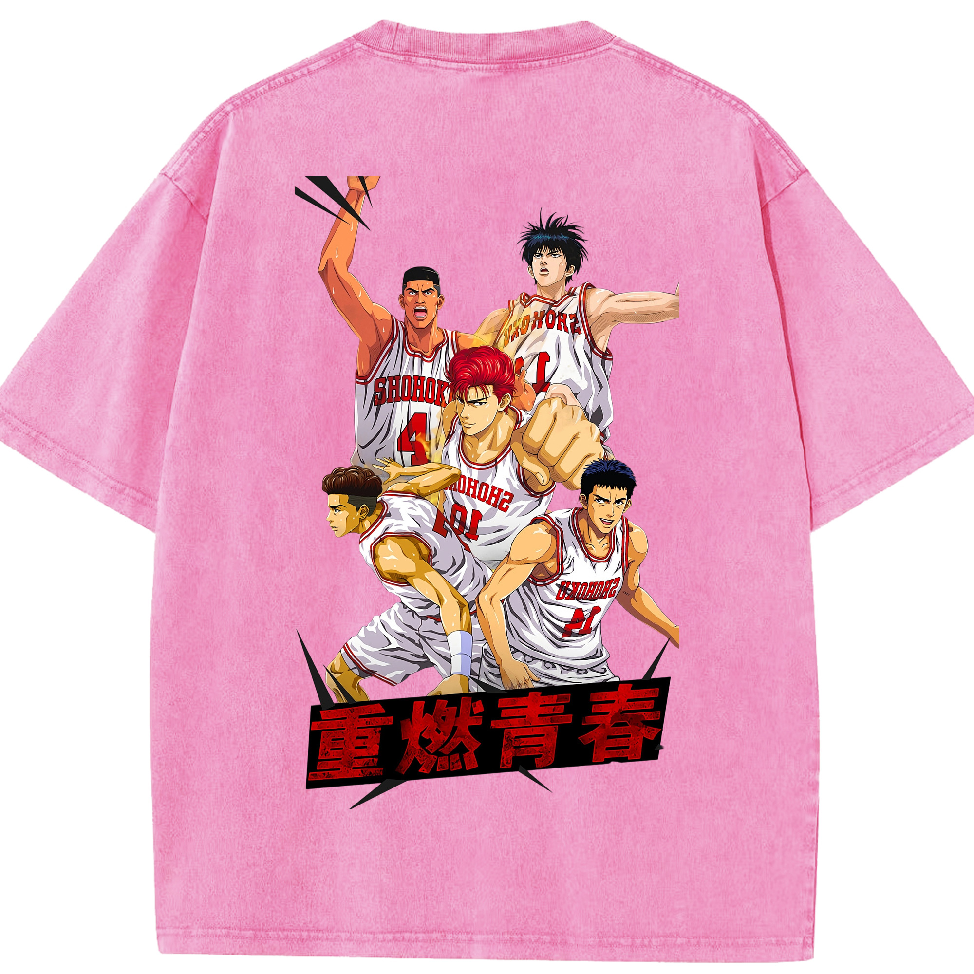 （画像用） SLAM DUNK／スラムダンク 綿100% ヴィンテージ風 半袖Tシャツ（背面プリント）